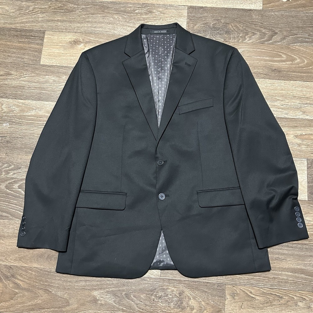 Chaps Two Botton Blazer Suit Jacket Sport Coat Black Adult 42S